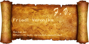 Friedl Veronika névjegykártya